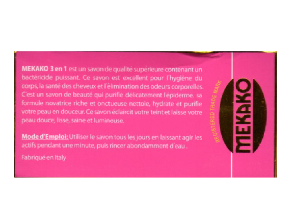 Savon Mekako , Antiseptique, Éclaircissant Et Gommant 3en1 200 g / Mekako Soap, Antiseptic, Brightening And Exfoliating 3in1 200 g