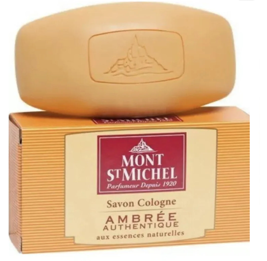 Lot de 6 savons Mont Saint Michel  Cologne Ambrée Authentique ( 125 g x 5 ).