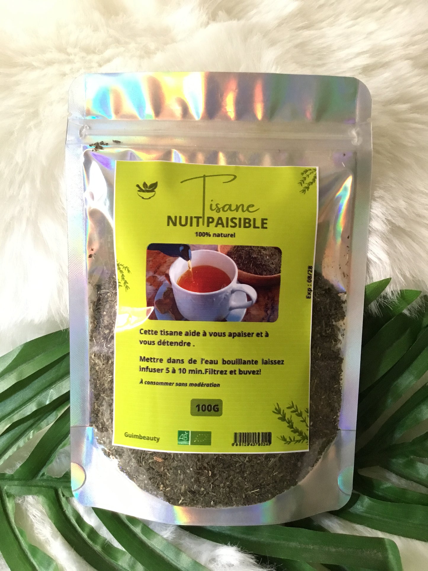 Peaceful Night Sleep Herbal Tea - Blend of relaxing plants - 100 grams