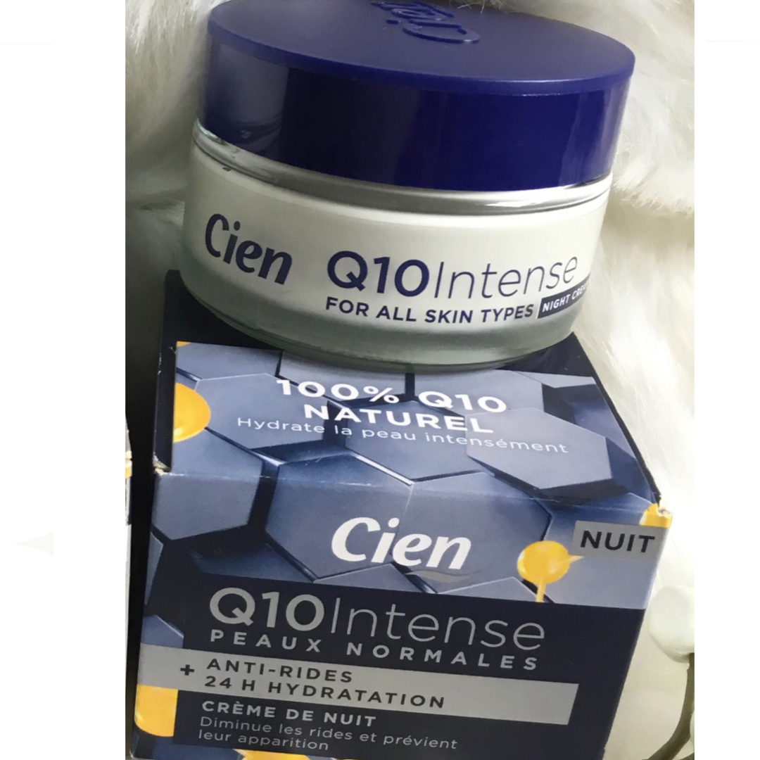 Crème de Nuit Anti-Rides Cien  Acide hyaluronique Q10 et vitamine E  Pour les peaux exigeantes 50 ml