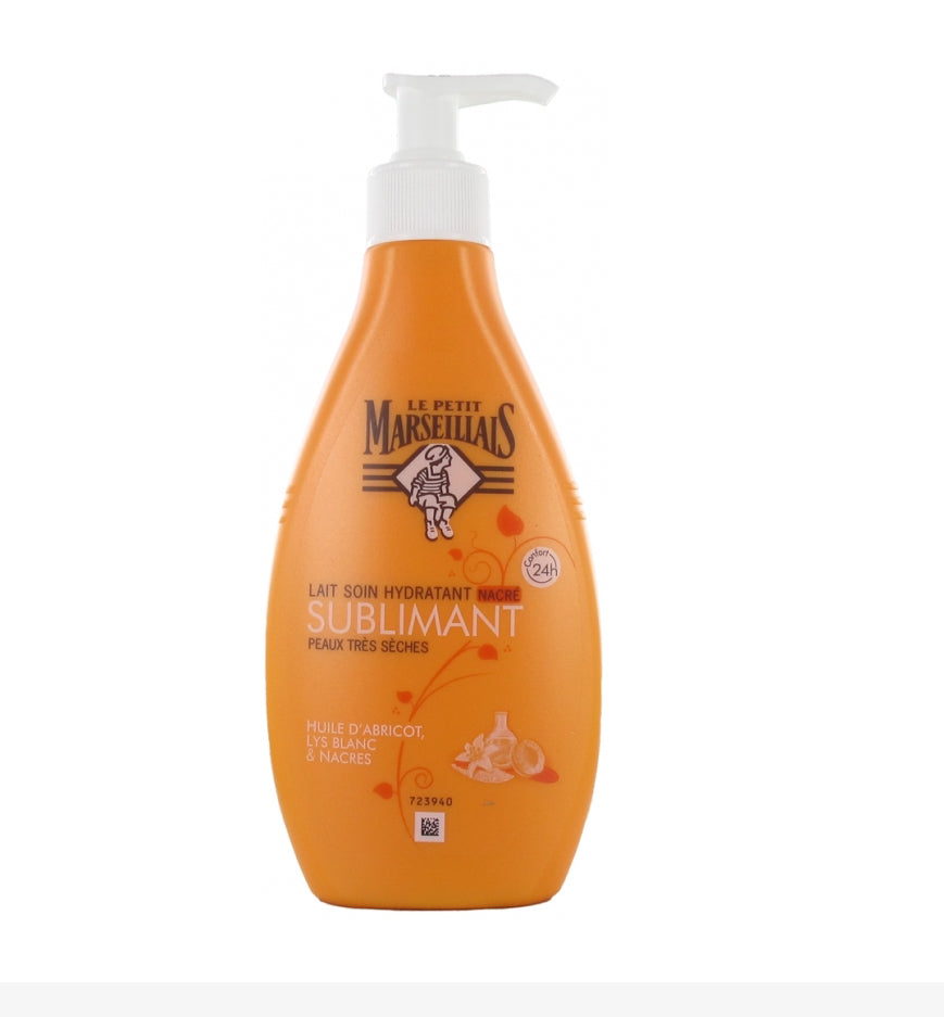 Le Petit Marseillais Pearly Body Milk Sublimating Apricot Oil, White Lys & Pearls 400ml 